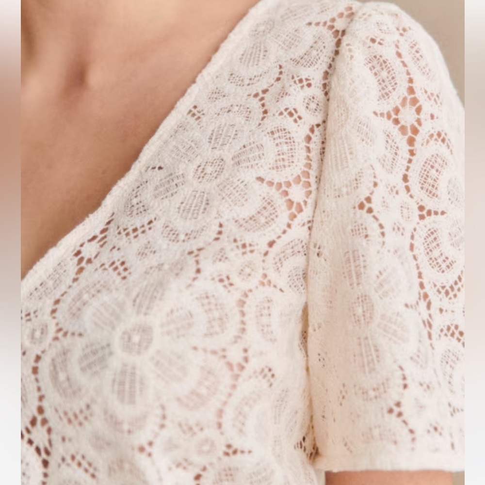 Sezane Emma Blouse - Ecru size 6 - Picture 4 of 11